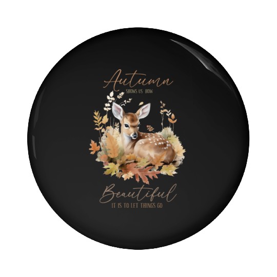 Autumn Grace - Letting Go with the Seasons Pin Buttons
