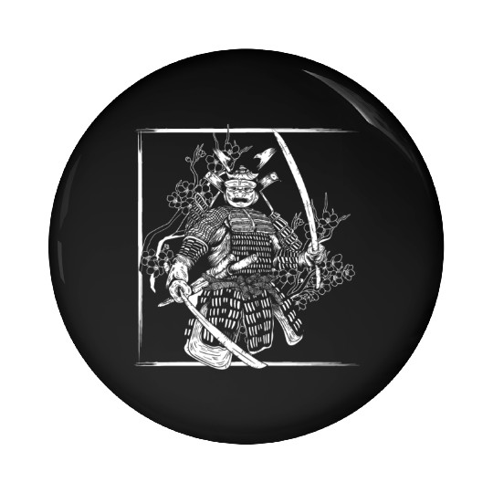Kanji Japan Katana Sword Ninja Samurai Pin Buttons