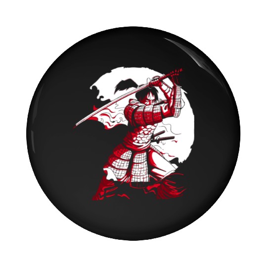 Kanji Japan Katana Sword Ninja Samurai Pin Buttons