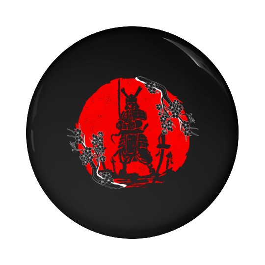 Kanji Japan Katana Sword Ninja Samurai Pin Buttons