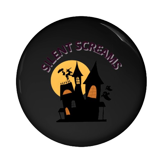 Whispers of the Haunted House Design Pin Buttons