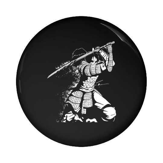 Kanji Japan Katana Sword Ninja Samurai Pin Buttons