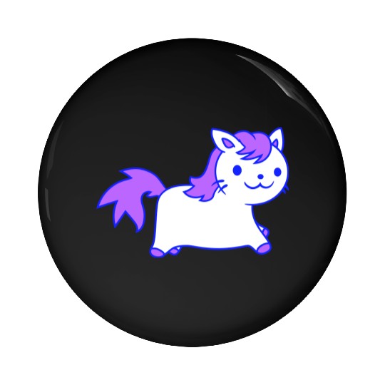 Little Pony Cat Face Little Small Horse Riding Fun Pin Buttons