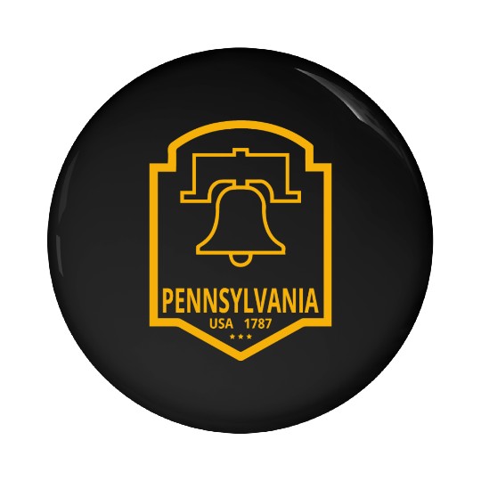 Vintage Pennsylvania Emblem with Liberty Bell Pin Buttons