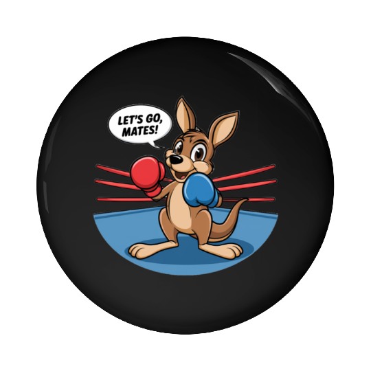 The kangaroo is in a boxing pose Pin Buttons
