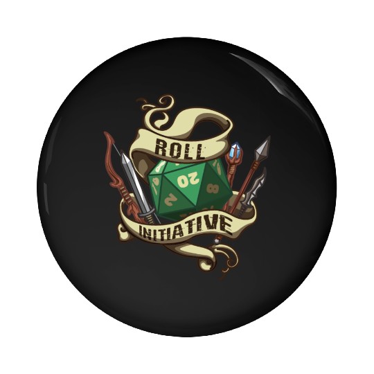 Roll Initiative Adventure Magic Dungeon Pin Buttons