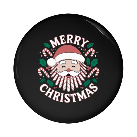 Merry Santa Claus – Merry Christmas Design Pin Buttons