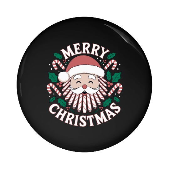 Merry Santa Claus – Merry Christmas Design Pin Buttons