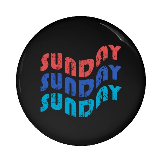 text sunday with theme Tipografi eksperimental Pin Buttons