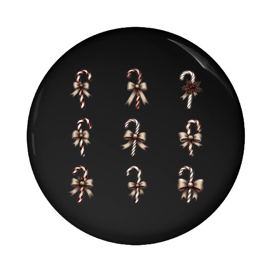christmas cheer candy cane Pin Buttons