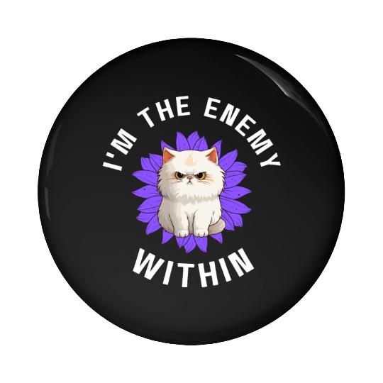 Fun fact i'm the enemy within kamala Harris cat Pin Buttons