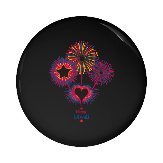 Fireworks for Diwali Celebration Pin Buttons