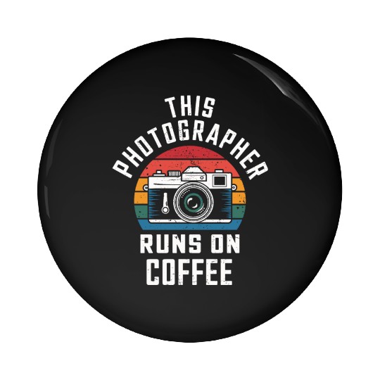 This Photographer Runs on Coffee Pin Buttons