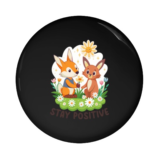 STAY POSITIVE VIBE DESIGN Pin Buttons