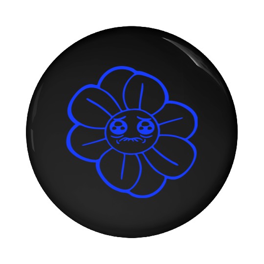 Sweet Flower Sad Face Weeping Spring Summer Crying Pin Buttons