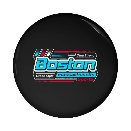 Stay Strong Boston Massachusetts Design Modern Pin Buttons