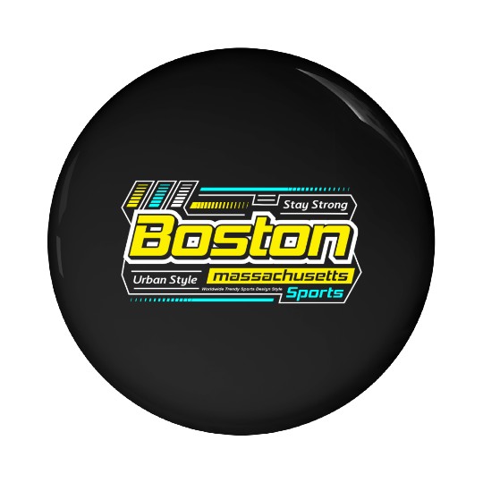 Stay Strong Boston Massachusetts City Yellow Pin Buttons