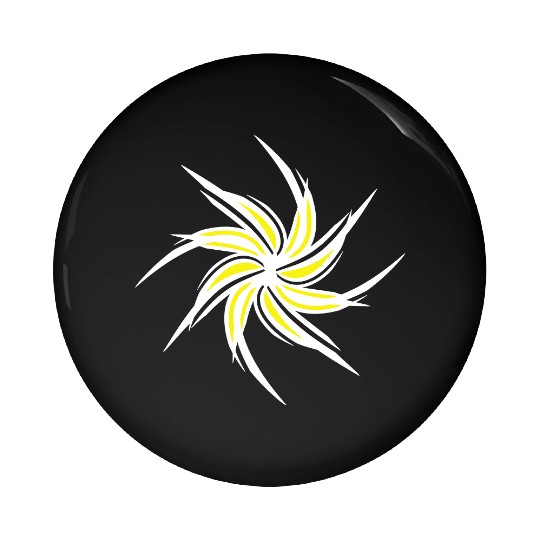 Swirl Flower Spring Summer Flowers Beautiful Art Pin Buttons