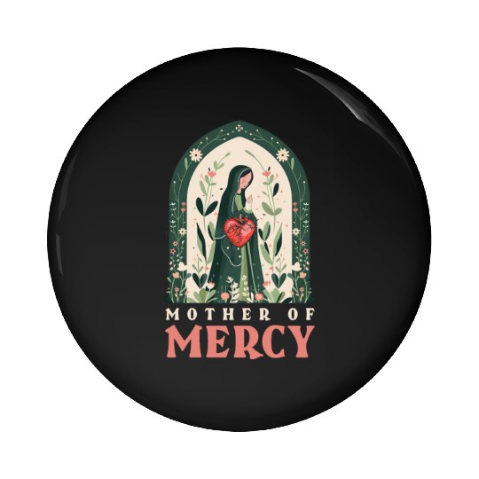 Virgin Mary Mother Of Mercy Pin Buttons