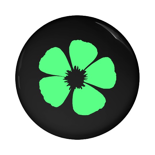 Green Beautiful Flower Spring Summer Nature Flower Pin Buttons