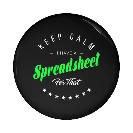 Funny Excel Spreadsheets Lover 5 Pin Buttons