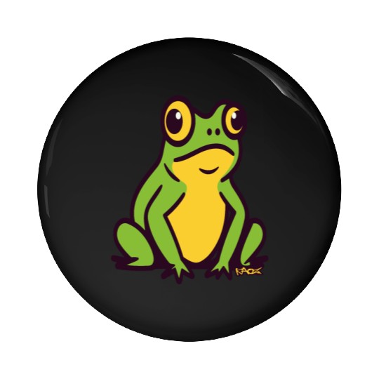 A Big Little Green Frog Pin Buttons