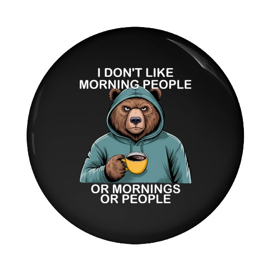Funny Bear Grizzly Pin Buttons
