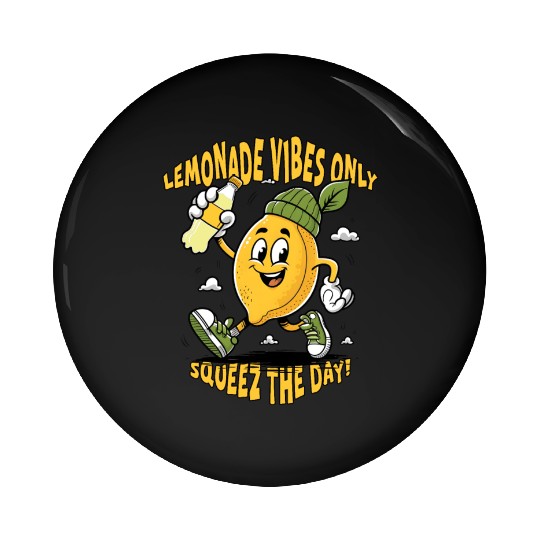 Lemonade Vibes Only Pin Buttons