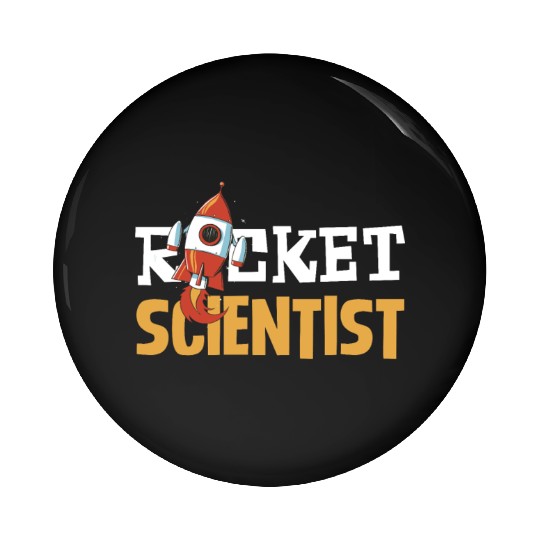 Rocket Scientist Cute Cartoon Rocket Fun Pin Buttons
