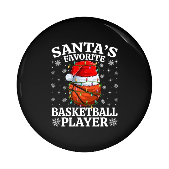 Santa's Favorite Basketball Player Pin Buttons