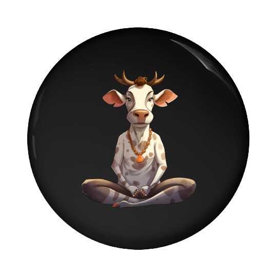 Cow yoga Pin Buttons
