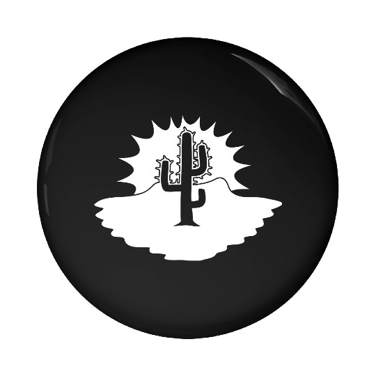 Cactus Desert Sunset Evening Sun Night Sunny Cacti Pin Buttons