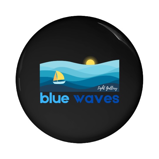 Blue waves Pin Buttons