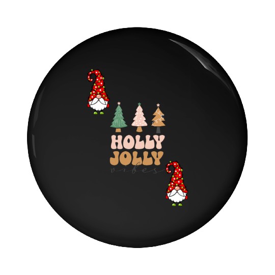 Holly Jolly Vibes Pin Buttons