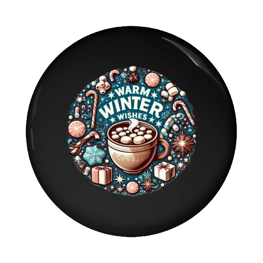Warm Winter Wishes Pin Buttons