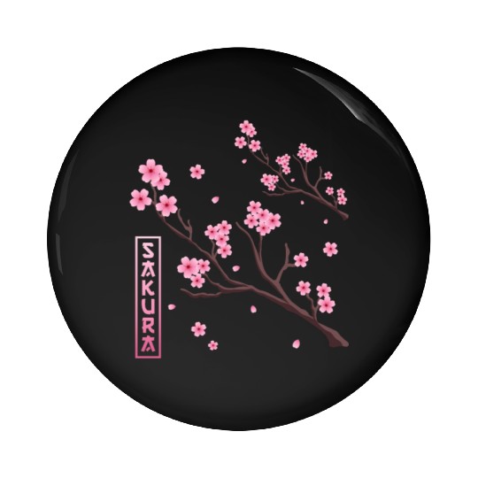 Cherry Blossom Japan Harajuku Manga Japan Sakura Pin Buttons