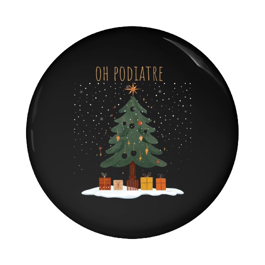 Oh Podiatree Funny Podiatry Christmas Staff Pin Buttons