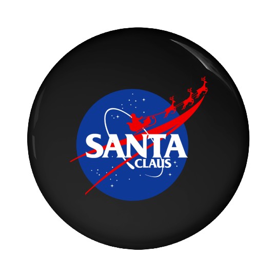 Santa claus funny parody nasa Pin Buttons
