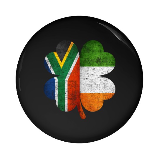 South African Irish Shamrock South Africa Flag Pin Buttons