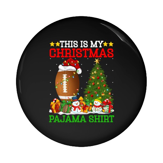 American Football Christmas Tree Lights Pin Buttons