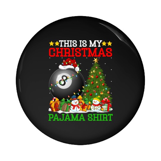 Billiards Christmas Tree Lights Pin Buttons