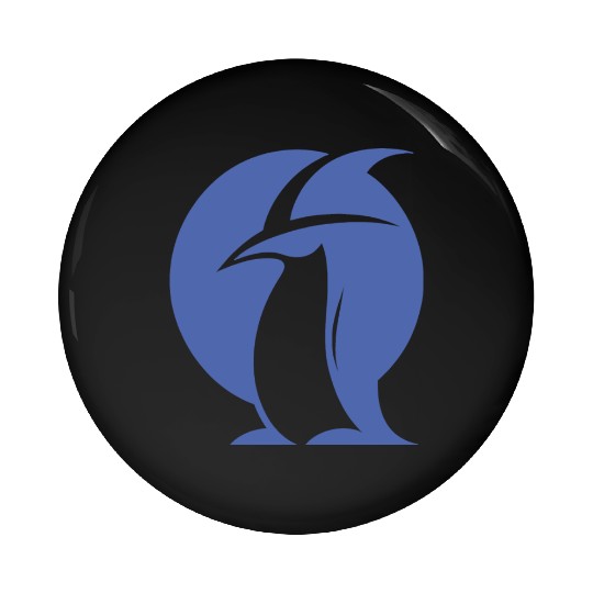 Penguin Witch Hat Silhouette Magical Creatures Pin Buttons