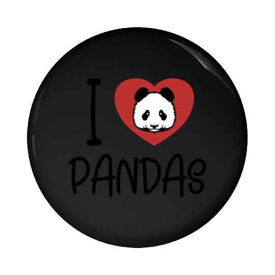 I love Pandas Panda Bear Ailuropoda Melanoleuca Pin Buttons
