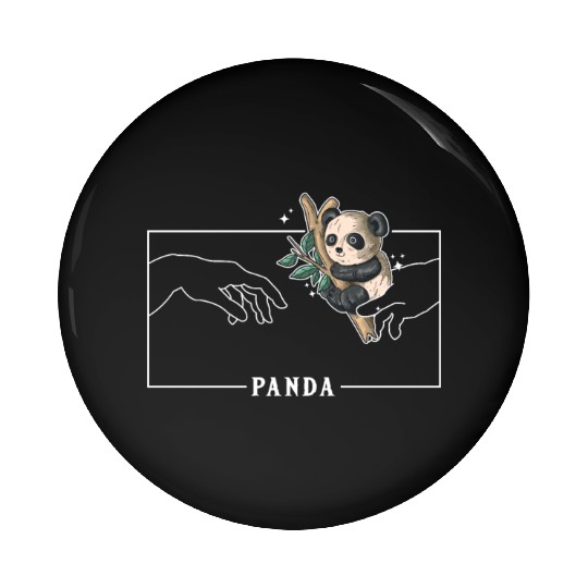 Michelangelo Creation of Adam Panda Friend Lover Pin Buttons