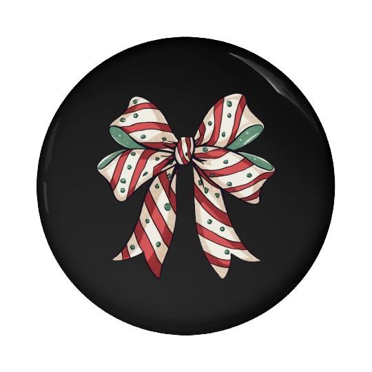 Christmas Coquette bow, Christmas Retro Pin Buttons