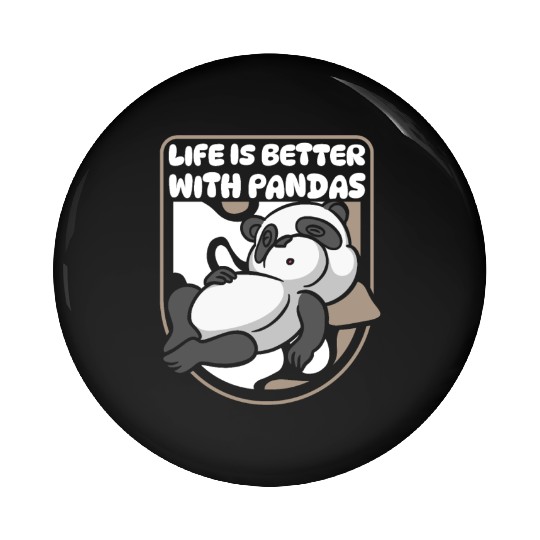 Life Is Better With Pandas Panda Bear Friend Pin Buttons