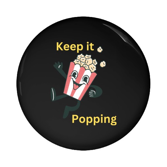 Keep it popping! Popcorn Character! Pin Buttons