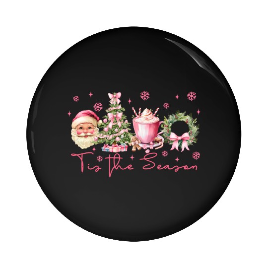 tis the season, merry christmas Pin Buttons