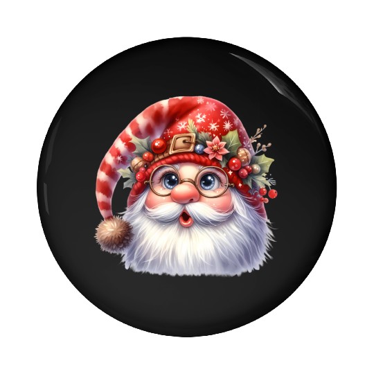 Santa Claus Christmas, Merry Christmas Pin Buttons