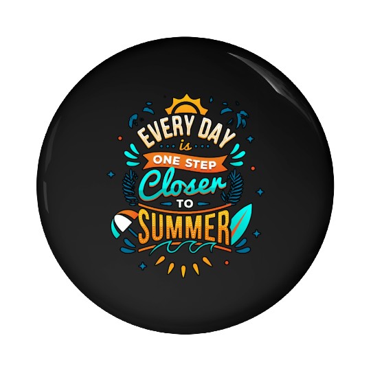 Summer vacation design Pin Buttons